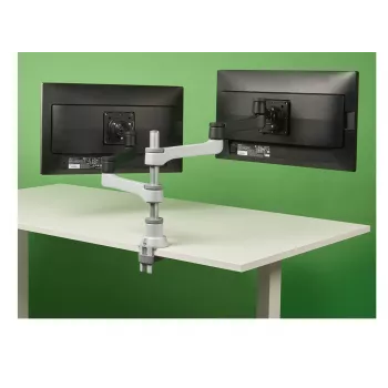 R-Go Tools Monitorarm R-Go Zepher Dual, für zwei Monitore, vollständig verstellbar, 0-8 kg Tragfähigkeit, 100% zirkulär, schwarz