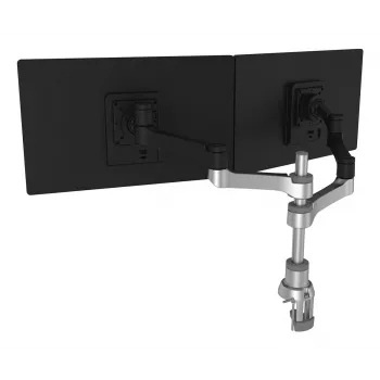 R-Go Tools Monitorarm R-Go Zepher Dual, für zwei Monitore, vollständig verstellbar, 0-8 kg Tragfähigkeit, 100% zirkulär, schwarz