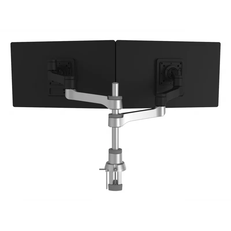 R-Go Tools Monitorarm R-Go Zepher Dual, für zwei Monitore, vollständig verstellbar, 0-8 kg Tragfähigkeit, 100% zirkulär, schwarz