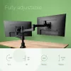 R-Go Tools Monitorarm R-Go Zepher Dual, für zwei Monitore, vollständig verstellbar, 0-8 kg Tragfähigkeit, 100% zirkulär, schwarz