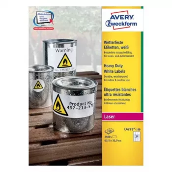 Selbstklebendes Etikett Avery L4773-100 Abgerundetes Rechteck