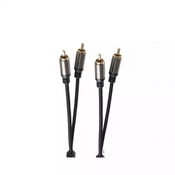 Audiokabel ShiverPeaks BS20-41255 2,5 m 2xRCA Schwarz