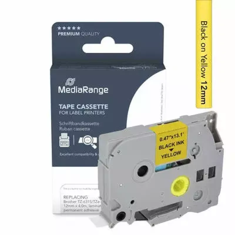 MediaRange MRBTZ631S Etikettenband Kompatibilität mit Brother TZ-631S