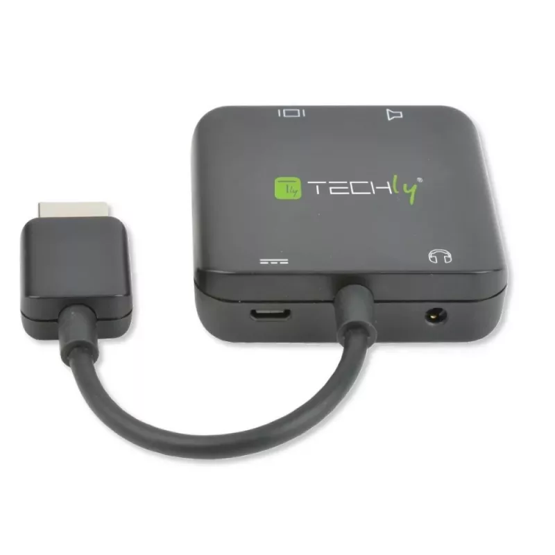 Techly HDMI-Audio-Extraktor Stereo/Audio 5.1-Kanal 4K 3D IDATA HDMI-VGA8