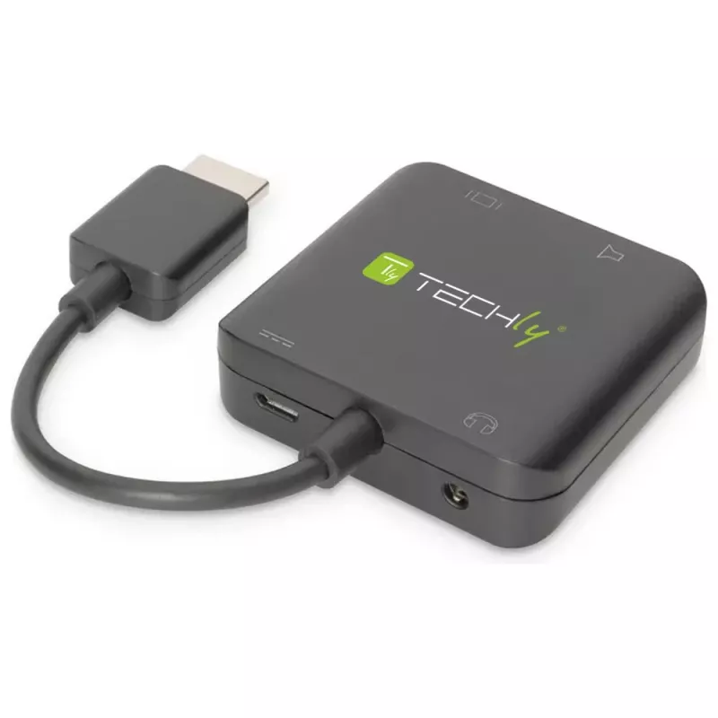 Techly HDMI-Audio-Extraktor Stereo/Audio 5.1-Kanal 4K 3D IDATA HDMI-VGA8