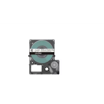 Etikettenband Epson LK-6TWJ Transparent Weiß Thermotransfer 2,4 cm
