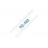 Brother TC-103 Beschriftungsband Blau auf transparent