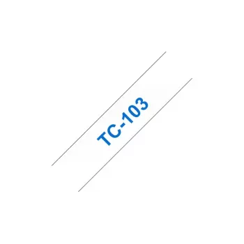 Brother TC-103 Beschriftungsband Blau auf transparent