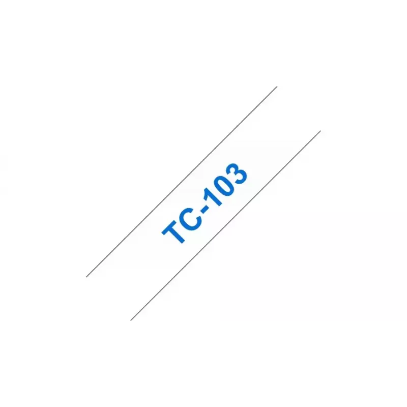 Brother TC-103 Beschriftungsband Blau auf transparent