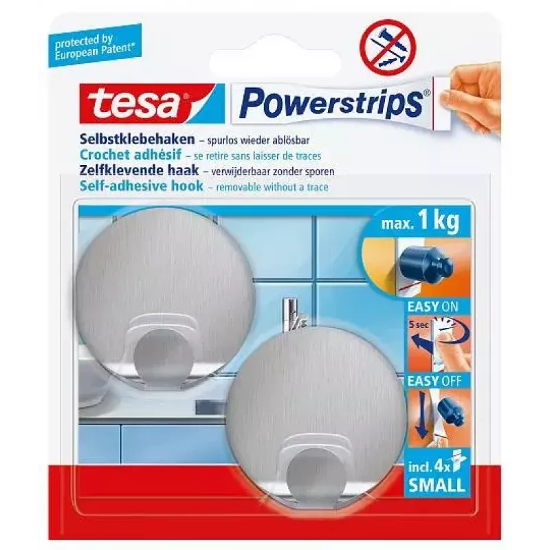 Handtuchhaken TESA 57044-00000 Metallic Innenbereich 2 Stk.