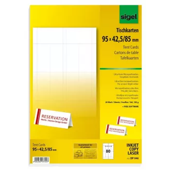 Druckeretiketten Weiß Sigel DP046