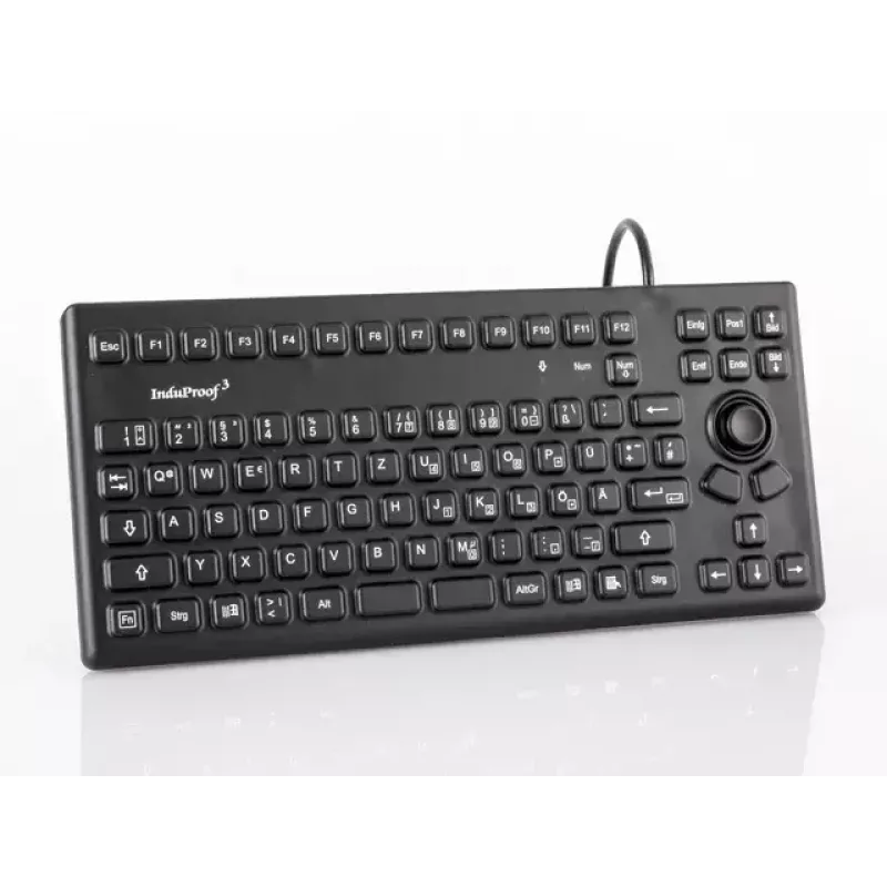 Tastatur GETT TKG-086-MB-IP68-Schwarz Industrielle USB QWERTZ Deutsch