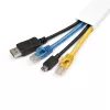 StarTech.com Solide Kabelkanal mit Klebeband & Abdeckung, 32 mm B x 11 mm H – 1 m Länge, PVC Netz-/Stromkabelversteck/Wandkabelkanal, Max. 12 Kabel, UL-gelistet
