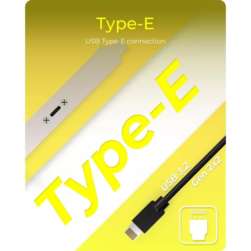 ICY BOX USB Type-C Back Panel mit internem USB Type-E Anschluss