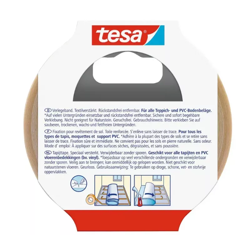 Klebeband Tesa 55735-00014-11, Polypropylen (PP) weiß, 25 m × 50 mm, für Innenmarkierung