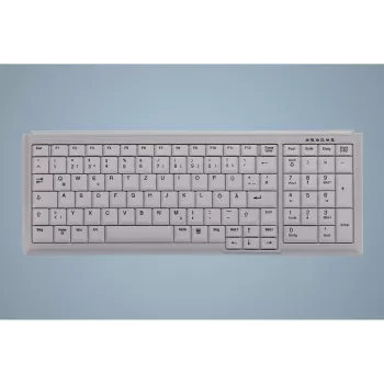 Active Key AK-7000 Tastatur Industriell PS/2 US Englisch Weiß Kabelgebunden Scherenschalter