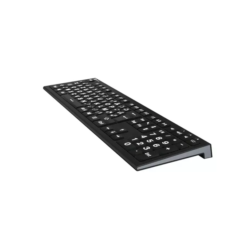 Tastatur Logickeyboard LKB-LPWB-A2PC-FR Universal USB AZERTY Französisch Schwarz
