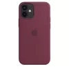 Cover Apple iPhone 12 mini Silicone Case mit MagSafe Plum