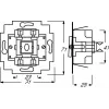 Elektrischer Schalter 1P Busch-Jaeger 1413-0-0491 — 1-polig, 250 V AC, 10 A, Blau Metallic, 71×71×25 mm