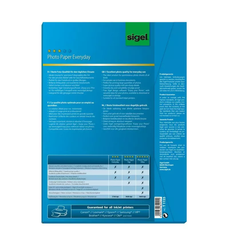 Fotopapier A4 Sigel T1155 Hochglanz