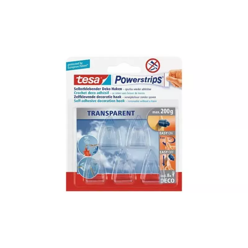 Universalhaken TESA Powerstrips Indoor Transparent 5 St.