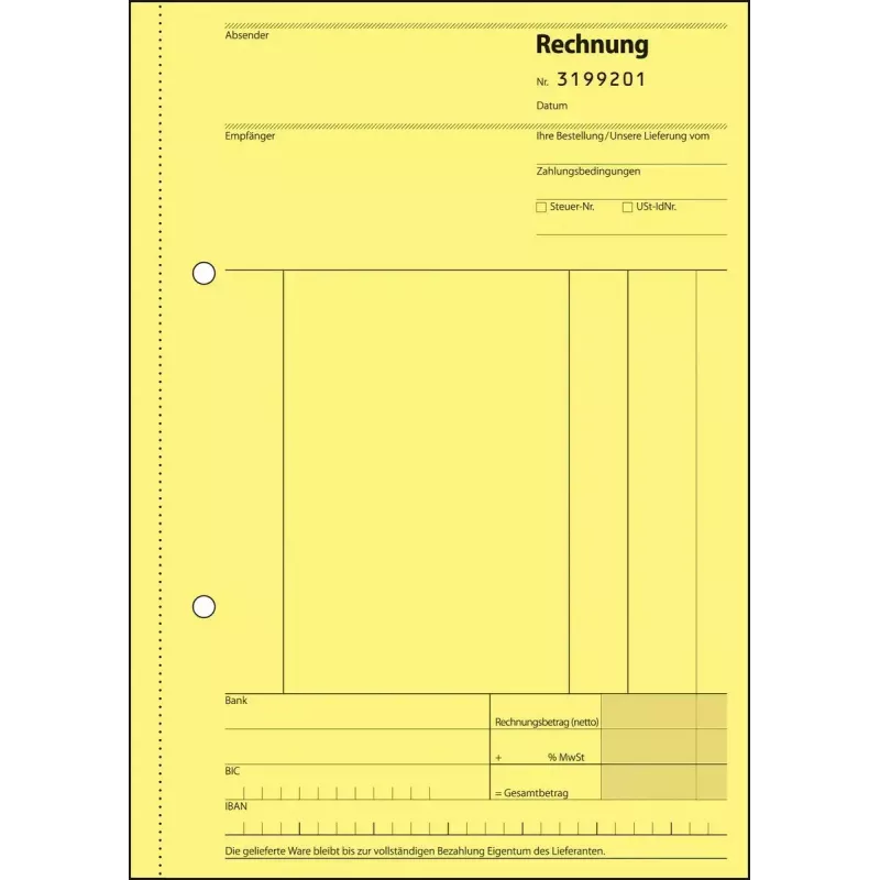 Geschäftsformular Sigel SD131 A5 Weiß Gelb 100 Blatt