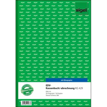 Schreibheft Sigel KG429 A4 50 Blatt Grün Weiß