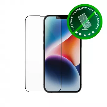 dbramante1928 Eco-Shield iPhone 13 13 Pro 14 Schwarz Kante Staub Kratzfester Displayschutz aus gehärtetem Glas