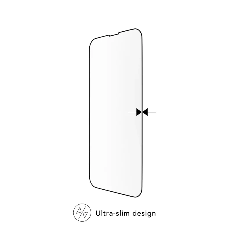 dbramante1928 Eco-Shield iPhone 13 13 Pro 14 Schwarz Kante Staub Kratzfester Displayschutz aus gehärtetem Glas