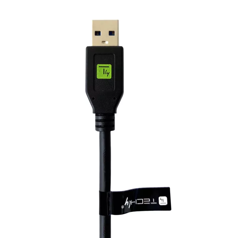 Techly ICOC MUSB312-CMAM05T USB-Kabel USB 3.2 Gen 1 (3.1 Gen 1) 0,5 m USB A USB C Schwarz