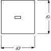 Wandplatte/Schalterabdeckung Busch-Jaeger 1751-0-2814 Weiß, 63×63 mm