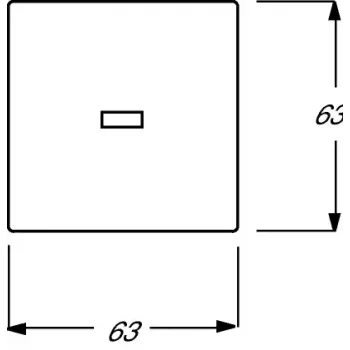 Wandplatte/Schalterabdeckung Busch-Jaeger 1751-0-2814 Weiß, 63×63 mm