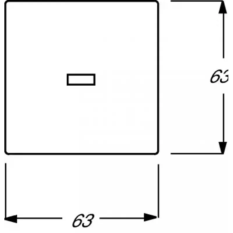 Wandplatte/Schalterabdeckung Busch-Jaeger 1751-0-2814 Weiß, 63×63 mm