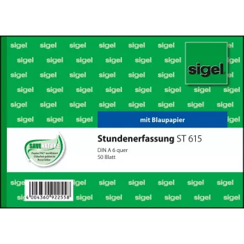 Geschäftsformular Sigel ST615 Grün Weiß A6