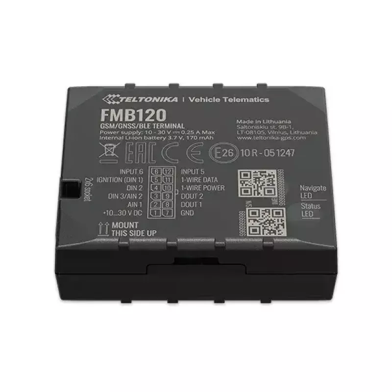 Teltonika FMB120 Auto Schwarz staubgeschützter GPS-Tracker