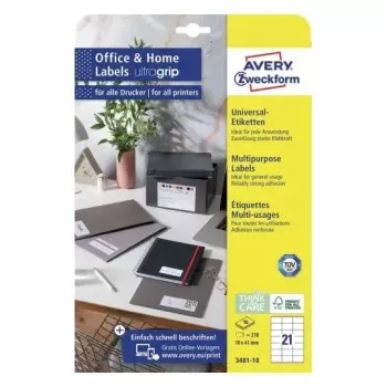 Selbstklebende Druckeretiketten Avery 3481-10