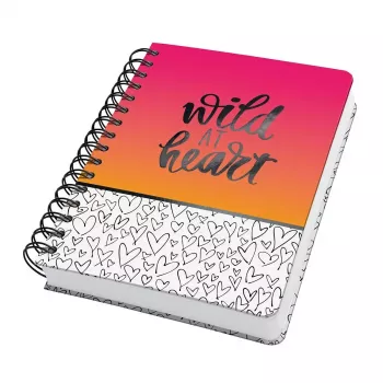 Schreibheft Sigel Jolie JN621 A5 120 Blatt Punktkariert Schwarz Orange Pink Weiß