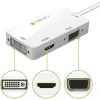Techly Adapter 3 in 1 Mini DisplayPort (Thunderbolt) auf HDMI / DVI / VGA IADAP MDP-COMBOF12
