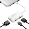 Techly Adapter 3 in 1 Mini DisplayPort (Thunderbolt) auf HDMI / DVI / VGA IADAP MDP-COMBOF12