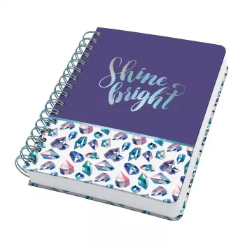 Schreibnotizbuch Sigel Jolie JN617 A5 120 Blatt Blau Grün Pink Violett Weiß