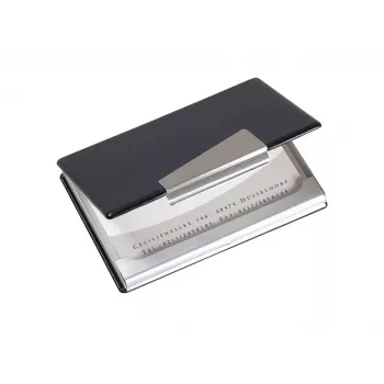 Visitenkartenetui Sigel VZ131 Aluminium Schwarz Silber