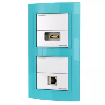 Steckdosen-Einsatz RJ-45 + HDMI Kindermann 7456 000 544
