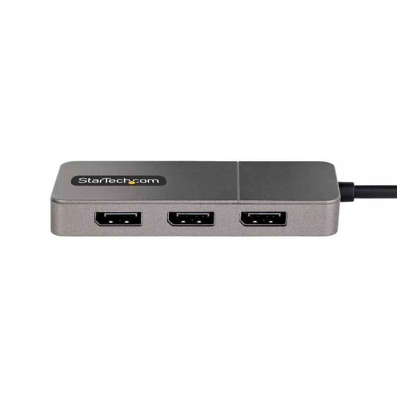 StarTech.com 3-Port USB-C Multi-Monitor Adapter, USB Type-C to 3x DisplayPort 1.4 MST Hub, Triple 4K 60Hz DP Laptop Display Extender / Splitter, HDR, Extra-Long Built-In Kabel - Windows Only