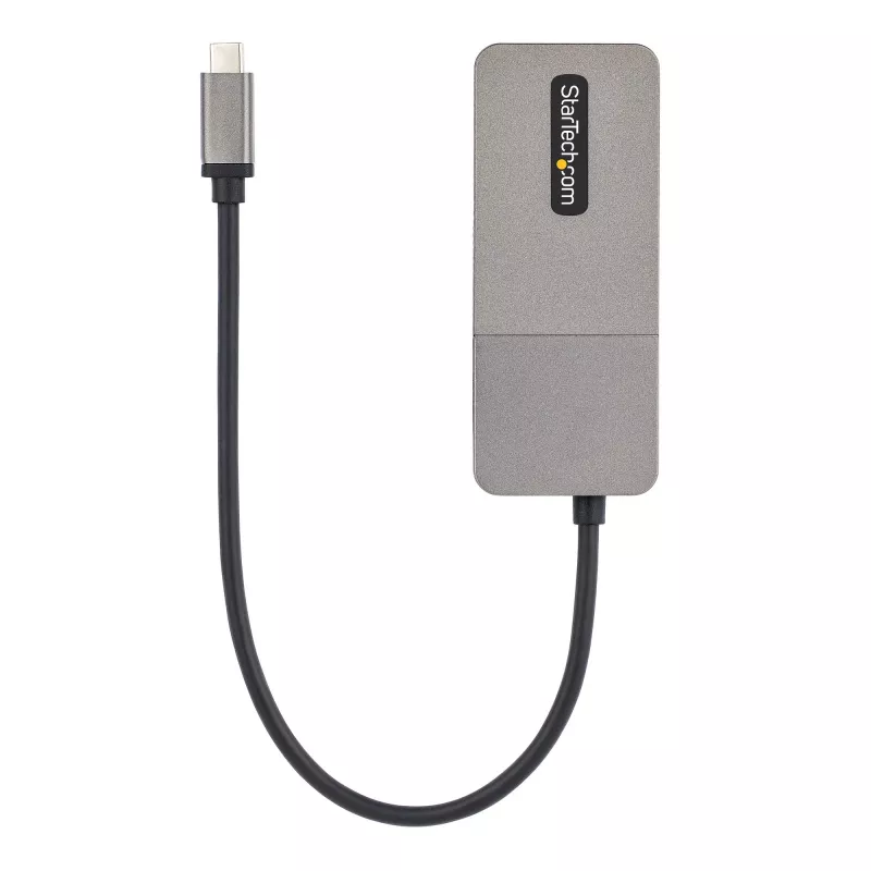 StarTech.com 3-Port USB-C Multi-Monitor Adapter, USB Type-C to 3x DisplayPort 1.4 MST Hub, Triple 4K 60Hz DP Laptop Display Extender / Splitter, HDR, Extra-Long Built-In Kabel - Windows Only