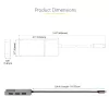 StarTech.com 3-Port USB-C Multi-Monitor Adapter, USB Type-C to 3x DisplayPort 1.4 MST Hub, Triple 4K 60Hz DP Laptop Display Extender / Splitter, HDR, Extra-Long Built-In Kabel - Windows Only