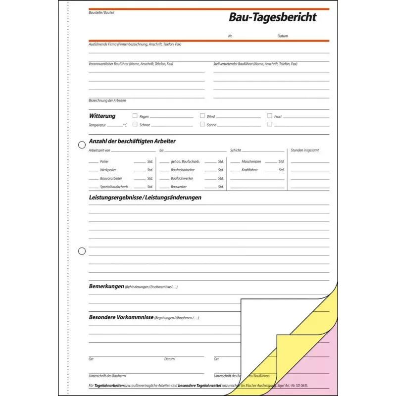 Geschäftsformular Sigel SD063 grün A4 120 Blatt