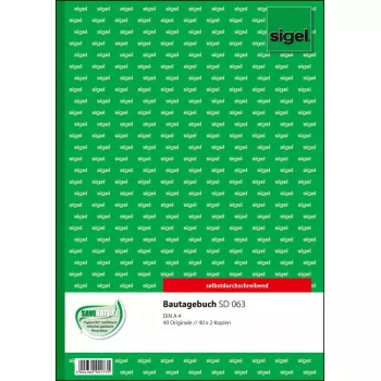 Geschäftsformular Sigel SD063 grün A4 120 Blatt