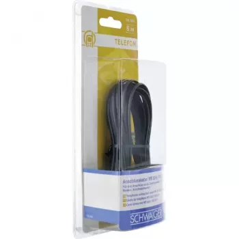 Netzwerkkabel Schwaiger 6,0 m RJ-11 - RJ-11 6 m Schwarz