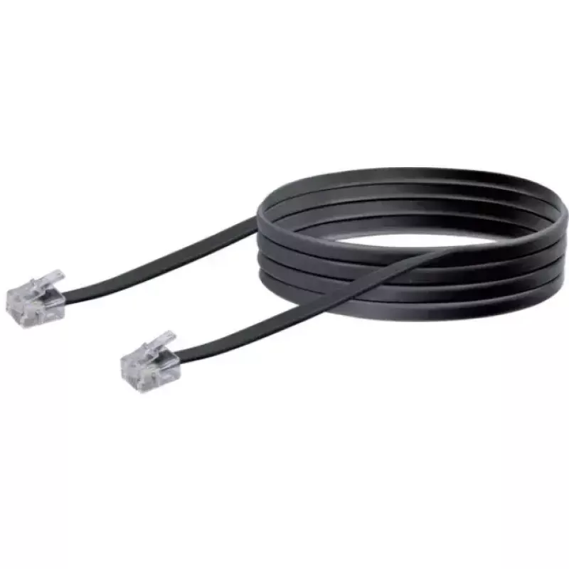 Netzwerkkabel Schwaiger 6,0 m RJ-11 - RJ-11 6 m Schwarz