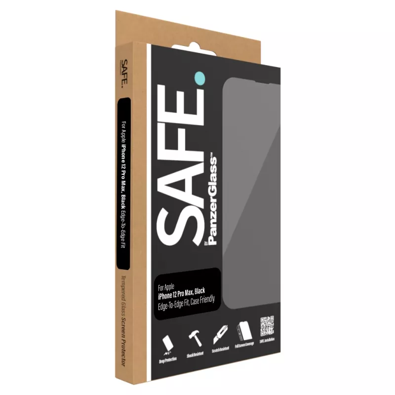 Bildschirmschutzfolie PanzerGlass SAFE. by ® Apple iPhone 12 Pro Max randloses kratz- und stoßfest
